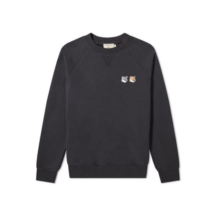 백화점정품 메종키츠네 티셔츠 남여공용 더블 폭스 헤드 맨투맨 차콜 FM00358KM0002