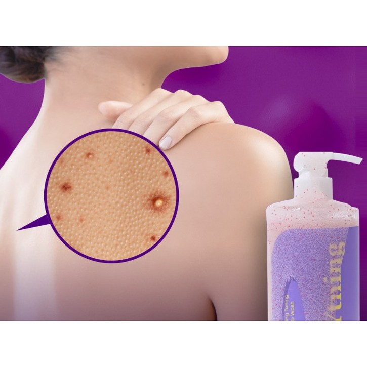 와이트닝 스케일링 토닝 스크럽 워시 300ml / 모공각화 등드름 트러블 필링 각질 바디워시 보습, 1개, 300ml