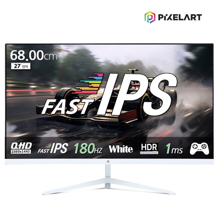 (연말이벤트)픽셀아트 PIXELART PAQ2718W 화이트 일반 QHD 180Hz FastIPS 게이밍 모니터, 68cm, PAQ2718W