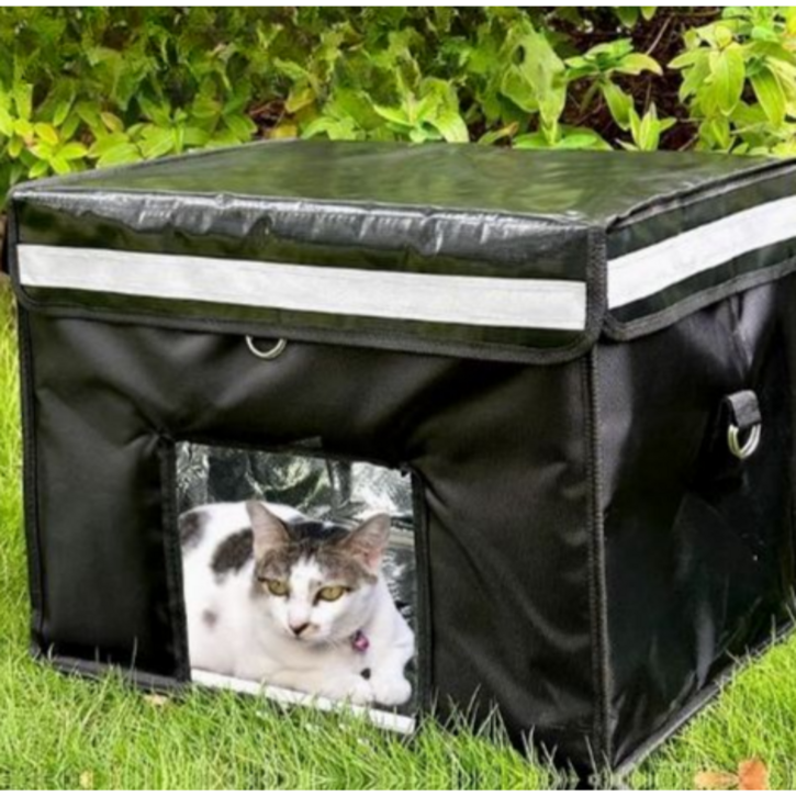 푸르픽 길고양이 방수 봄 여름 길냥이집 야외고양이집 급식소 숨숨집 대형 햇빛가리개, 1개, 검정