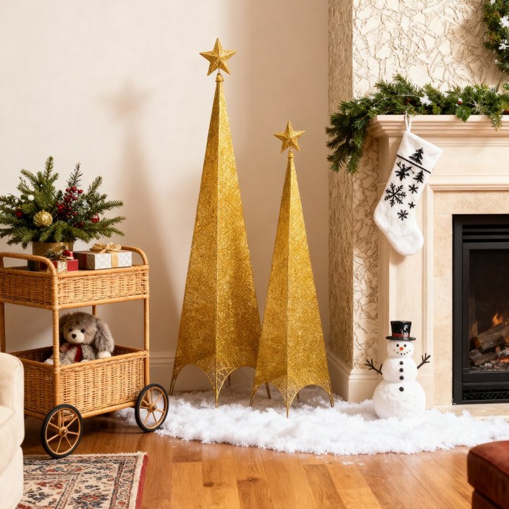 크리스마스 트리 소품 장식 오너먼트 크리스마스 조명, 1개, 색깔