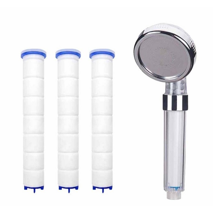 페누스 석회수필터 샤워기헤드 녹물제거 수압상승 해외여행 여행용 샤워기 샤워필터 필수품샤워기1개필터1개 내장필터3개