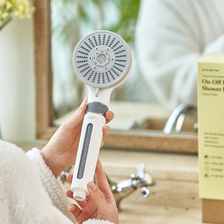 아토퓨어 필터 샤워기헤드 아기 수압상승 저자극 온오프 마이크로버블 (샤워기+호스), 샤워기+샤워호스2m, 1세트