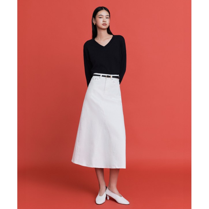 더엣지 THEATG 칼럼 데님스커트