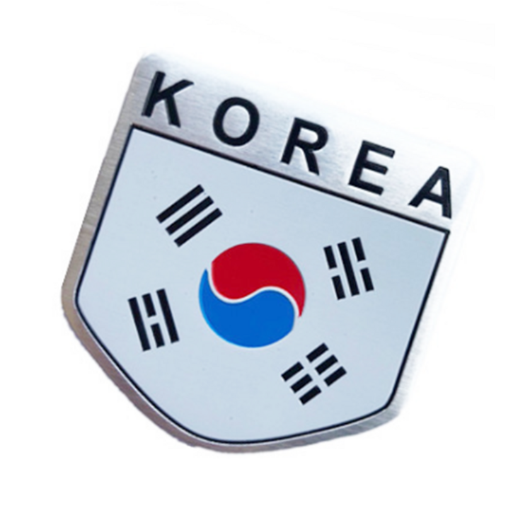 데일리쇼핑 자동차 태극기 엠블럼 방패형 사각형 대한민국 플레이트 동호회