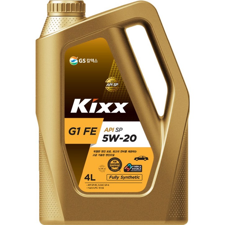 GS칼텍스 킥스 Kixx G1 FE SP 5W20 4L 100% 합성 가솔린 LPG 엔진오일, Kixx G1 FE SP 5W-20 4L 5