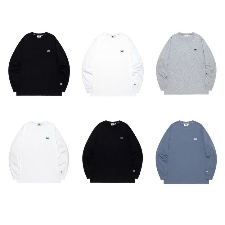 [정식매장판] 리 LEE 맨투맨 남녀공용 스몰 트위치 로고 긴팔 티셔츠 컬러6종 택1