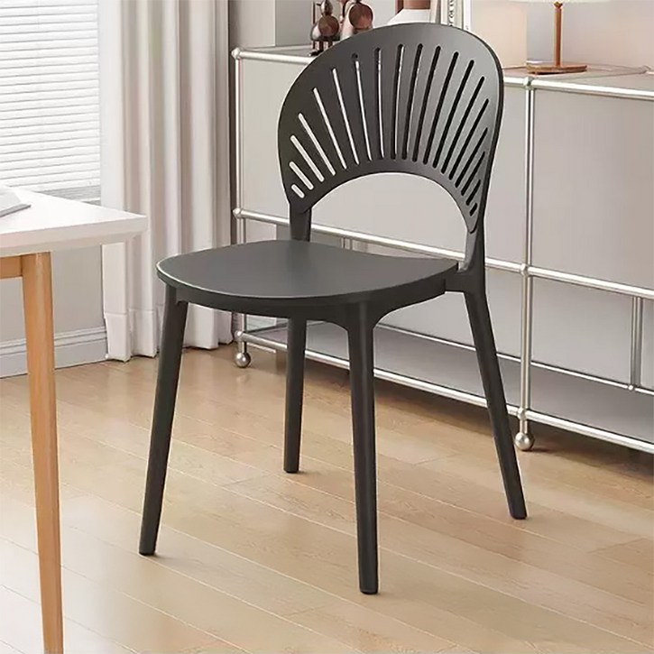 오아루 인테리어 식탁 등받이 의자 4P 노르딕네트, 4개, 블랙