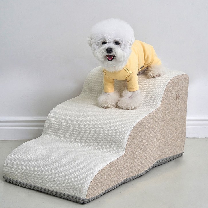 슈퍼펫 강아지계단 논슬립 슬개골보호 미끄럼방지 3단 커브 스텝