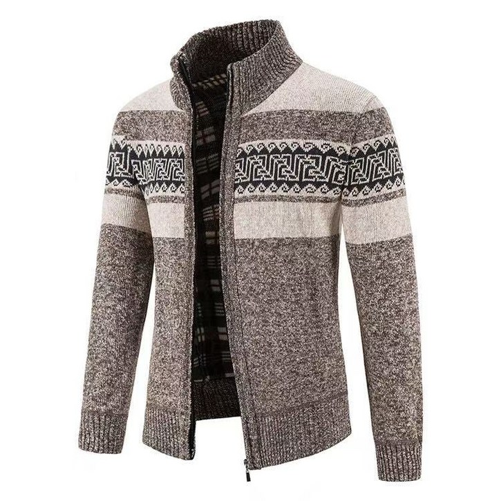 J nd O 남성 간절기 실코트 풀집 니트 가디건