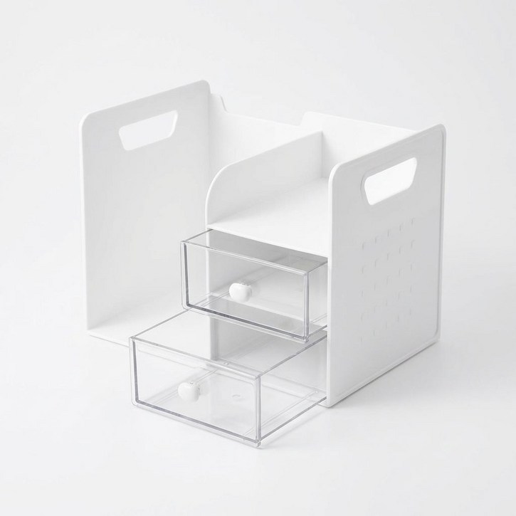 책상용 2단 서랍 미니 책꽂이 수납 선반 데스크 오거나이저