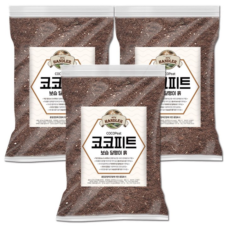 펫츠핸들러 달팽이 흙&달팽이 분말사료, 2L, 3개