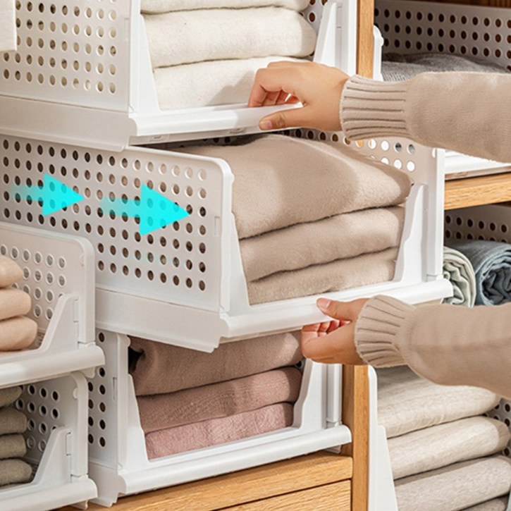 슬라이딩리빙박스 서랍장 옷장 붙박이장 안 적층 칸칸이 칸막이 수납장 정리함 수납함 특대형