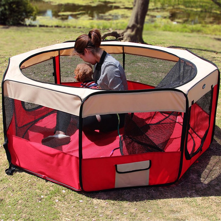강아지 캠핑 울타리 야외 가림막 반려견 케이지 펜스