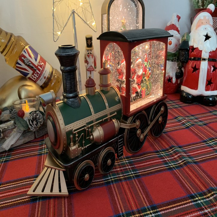 누리에스앤티 2110 산타의 기차여행 대형 워터볼 오르골 무드등 크리스마스 어린이선물 트리 꾸미기