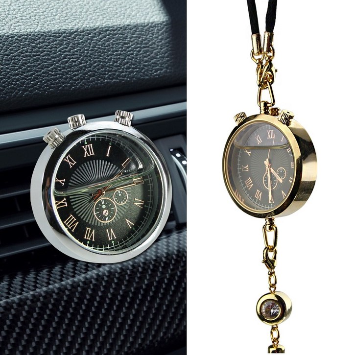 톨른 차량용 시계 방향제 Ver2 송풍구형 룸미러형, 1개, 1개입, 블랙체리 송풍구형 Ver2 골드