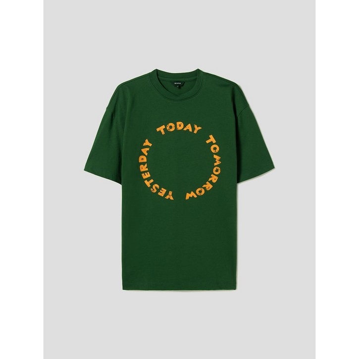 [그린 빈폴][women] 그린 에코 루즈핏 원포인트 그래픽 반소매 티셔츠 (BF2642N03M)