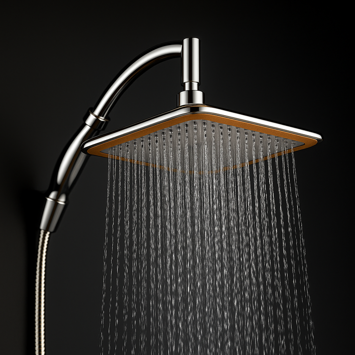 레인드롭 사각 대형 해바가리샤워기 헤드, 사각 실버, 1개