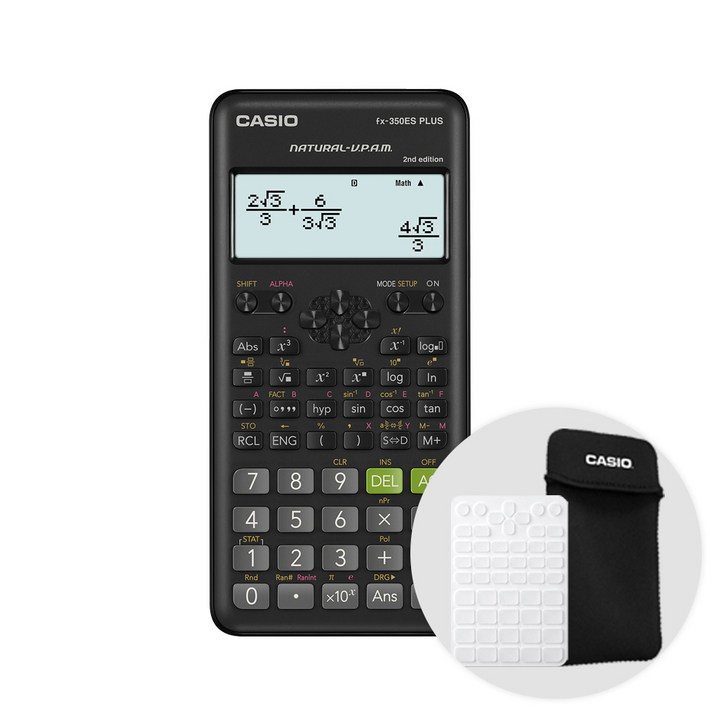 카시오 공학용계산기 FX350ES PLUS 2  전용 키스킨전용 파우치, 단품