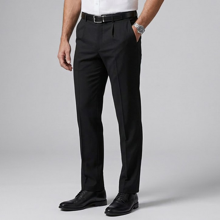 빅사이즈 3046 여름 중년 남성 허리밴드 스판 정장 바지 구김없는 양복바지