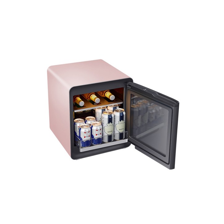 삼성전자 삼성 CRS25T9500PSM [멀티 수납존 세트] 큐브 냉장고(투명도어) 25L (프라임 핑크) T 8