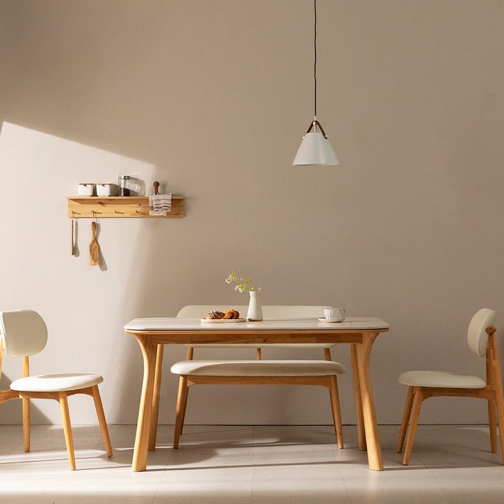 라움에스알 모드니 양면 세라믹 식탁 테이블 4인용 1400 내추럴