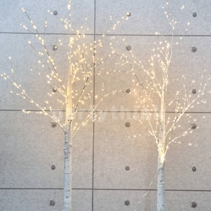 실내용 자작나무 LED트리 크리스마스 장식 파티 무드등, 1개, 봄이네가게 LED자작나무 150cm