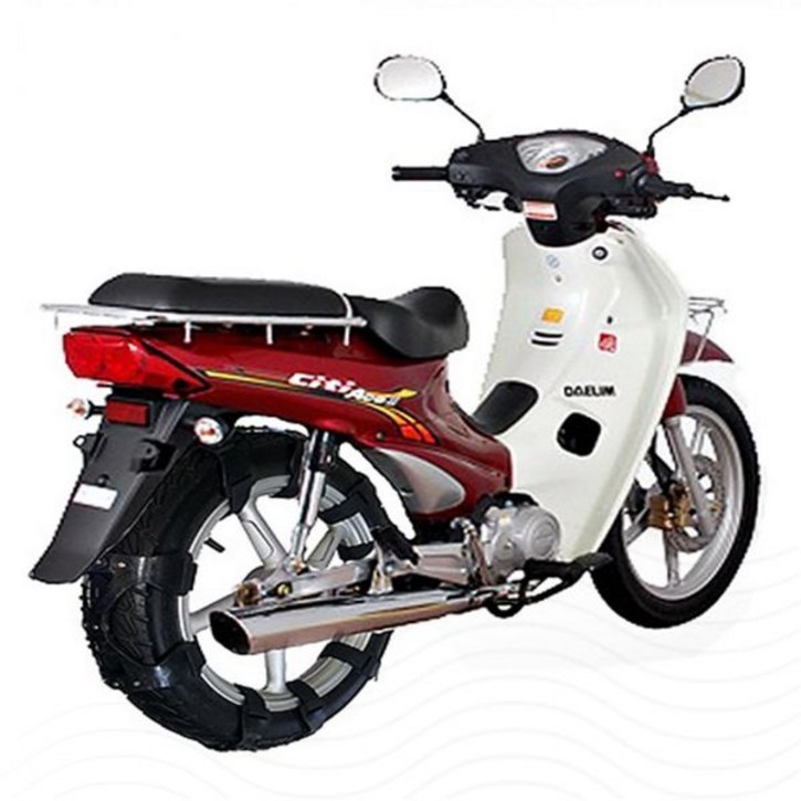 대림 씨티 스쿠터 오토바이 레트로 클래식 디자인 화이트 레드 투톤 컬러 도심형 이륜차 통근용 리시 모던