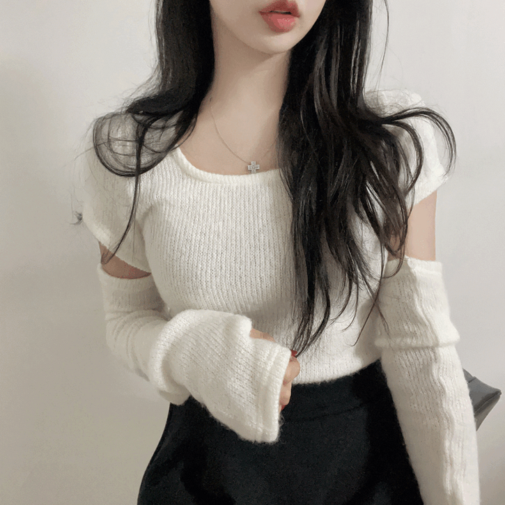 [워머set !/보들보들~] 오데썽 워머 스퀘어넥 니트 set (3color)