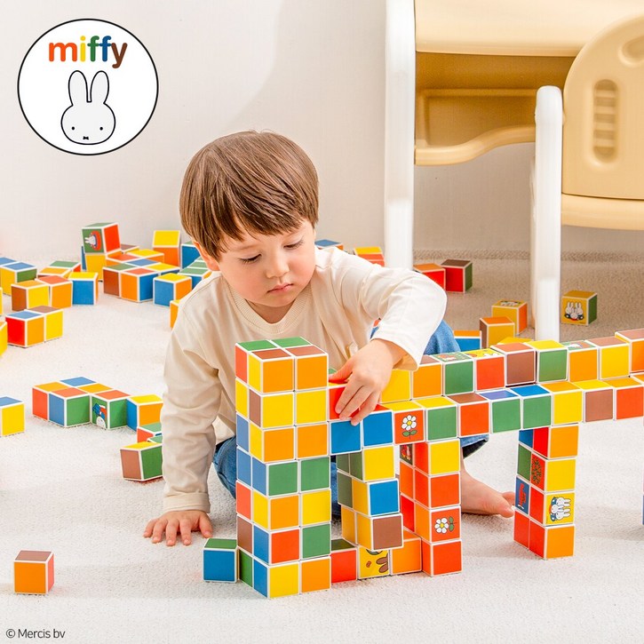 그로우러닝 미피 자석블럭 AB, 유아자석교구 학습교구 장난감 64pcs, 1개
