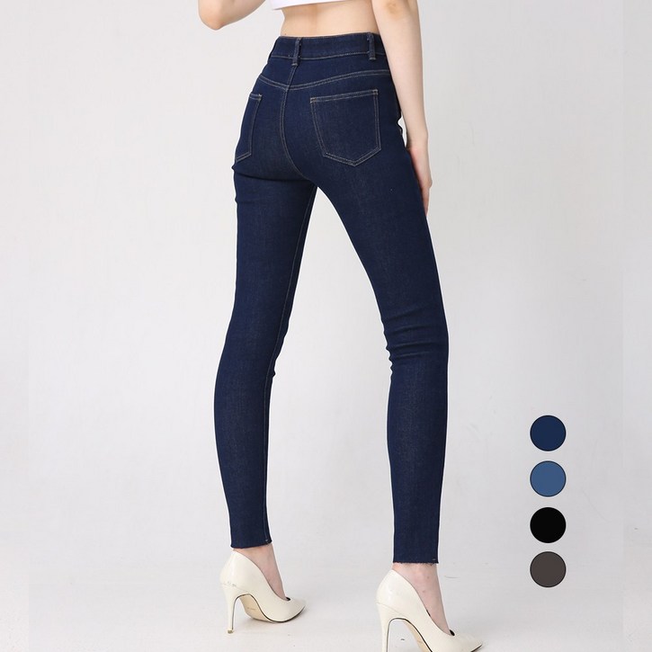 엘블로썸 여성 겨울기모 스판좋은 히든밴드 스키니 커팅진