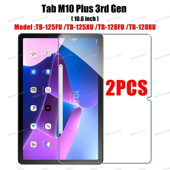 레노버 탭 M10 플러스 3rd 2nd 1st Gen M11 P11 Pro 태블릿 필름 용 2PCS 화면 보호기 강화 유리