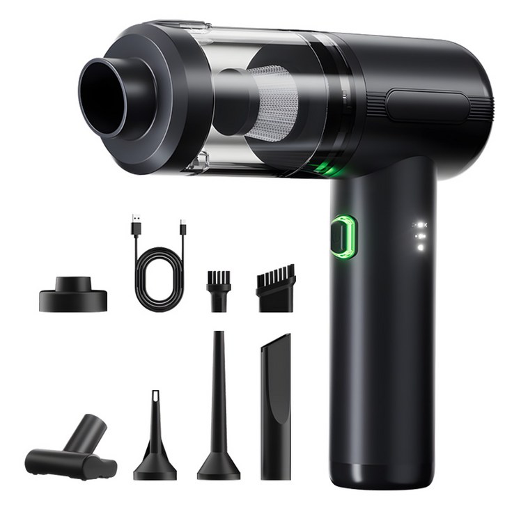 무선 차량용 청소기 먼지 흡입과 바람 부는 겸용16000Pa 3단 휴대용 청소기 조절 강력 에어건