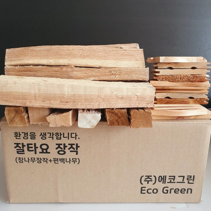 캠핑용장작 참나무 땔감 불쏘시개 마른 불멍 국산, 1개, 5kg