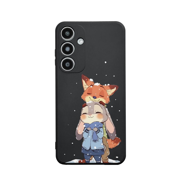 첫눈 오는 날의 토끼와 여우 아이폰 갤럭시 핸드폰 케이스