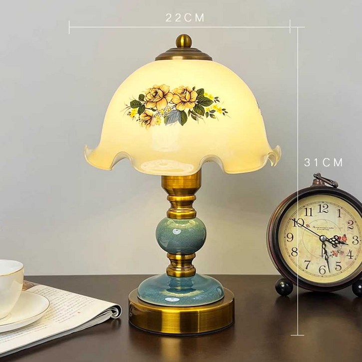 레트로 플라워 스탠드 앤틱 조명 인테리어 분위기 장식 조명 디스플레이