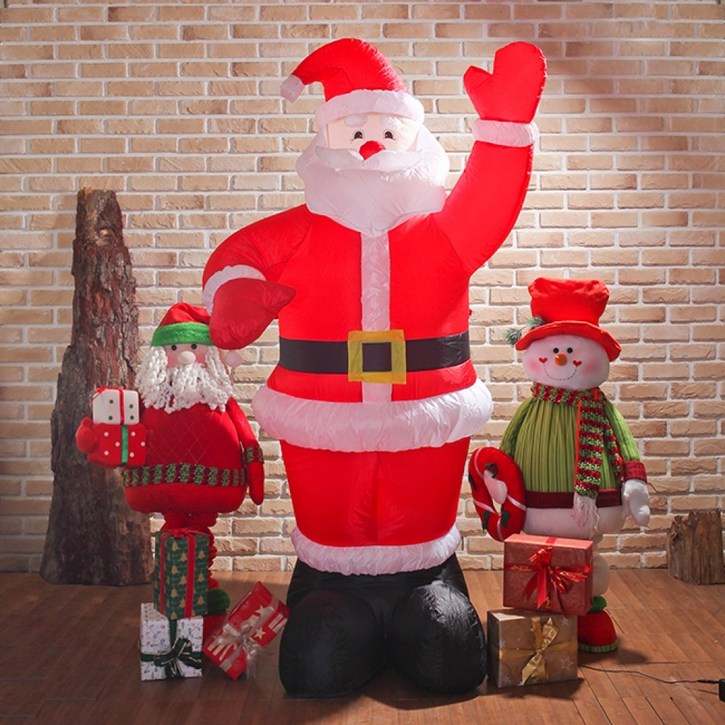 2m 대형 에어 산타 인형 성탄데코 크리스마스 벌룬 홍보 소품 시공 행사 이벤트