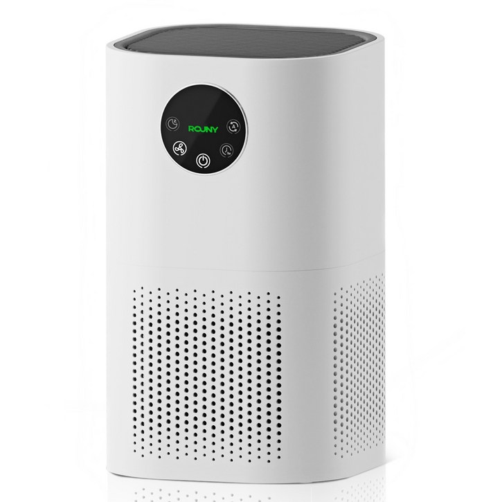 ROUNY 저소음 공기청정기 20에서 50제곱미터 가정용 애완동물 털 관리 AP-T1, 흰색, AP-T1