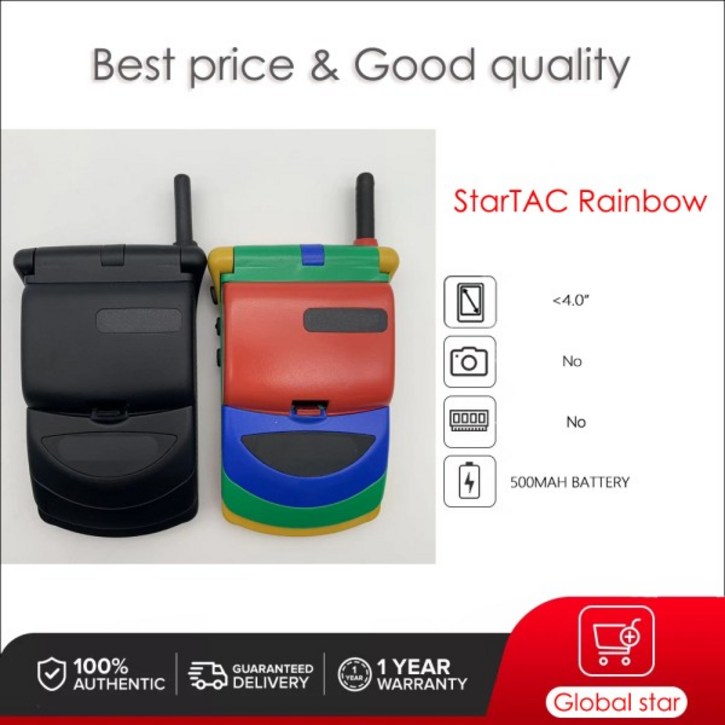 잠금 해제된 Motorola StarTAC Rainbow 500mAh 패션 90% 새 원본 높은 컬렉션 가치   영어만