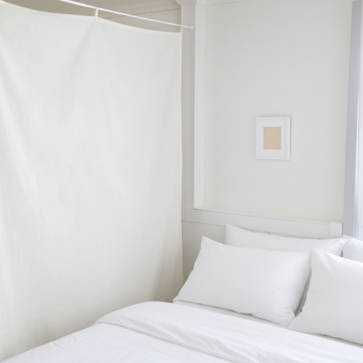 유스몰 광목 패브릭 파티션 + 벽지 핀 3p