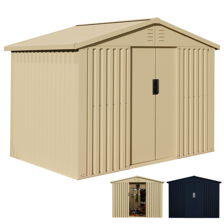 탑앤라이프 조립식창고 그랜드B 야외창고소형창고간이창고이동식창고농막전원주택창고정원창고조립창고창고, 샌드베이지