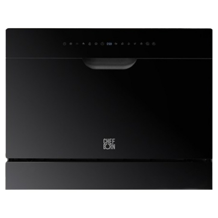 쉐프본 워시폴8블랙라벨 무설치 무타공 식기세척기 6인용, 고객직접설치, WQP6-8204V1, 블랙