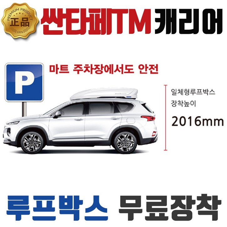 코토 2019 싼타페 TM 일체형 루프박스 캐리어