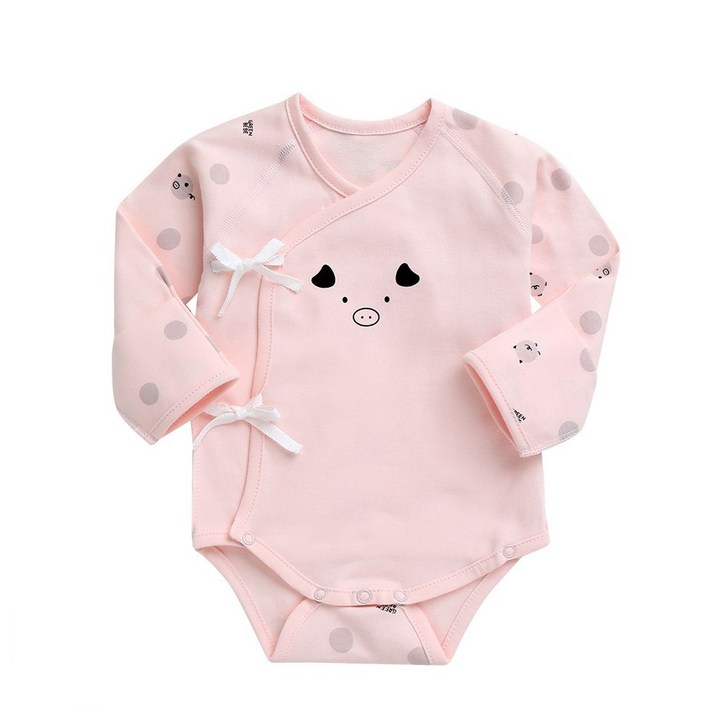 그린베베 사계절용 신생아용 피그 양면 배냇슈트