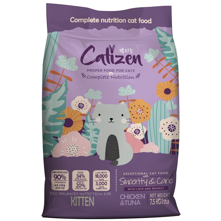 캣티즌 키튼 건식사료, 닭, 7.5kg, 1개 캣티즌 키튼 건식사료, 닭, 7.5kg, 1개