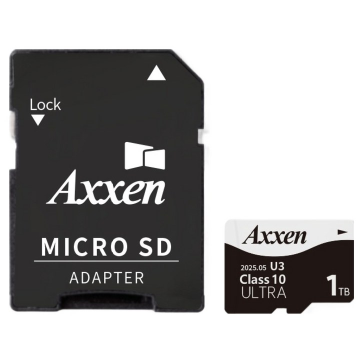 액센 초고속 U3 ULTRA 홈캠 블랙박스 메모리 Micro SD카드 어댑터 세트 MSD53, 1세트, 1TB