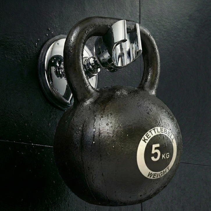세틸라 무타공 진공 흡착 각도조절 샤워기 거치대