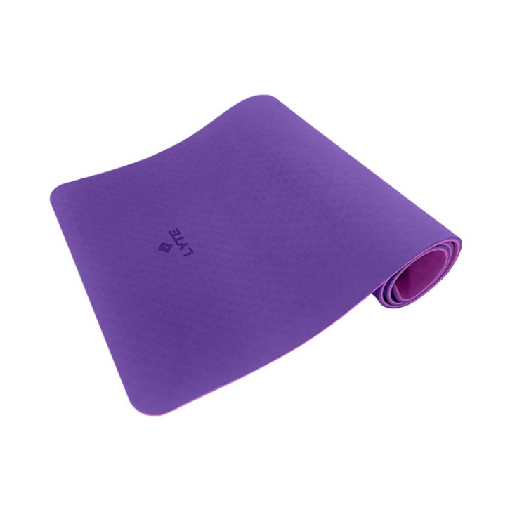 라이트 TPE 10MM 두께 투톤컬러 요가매트 + 가방, 퍼플+핑크