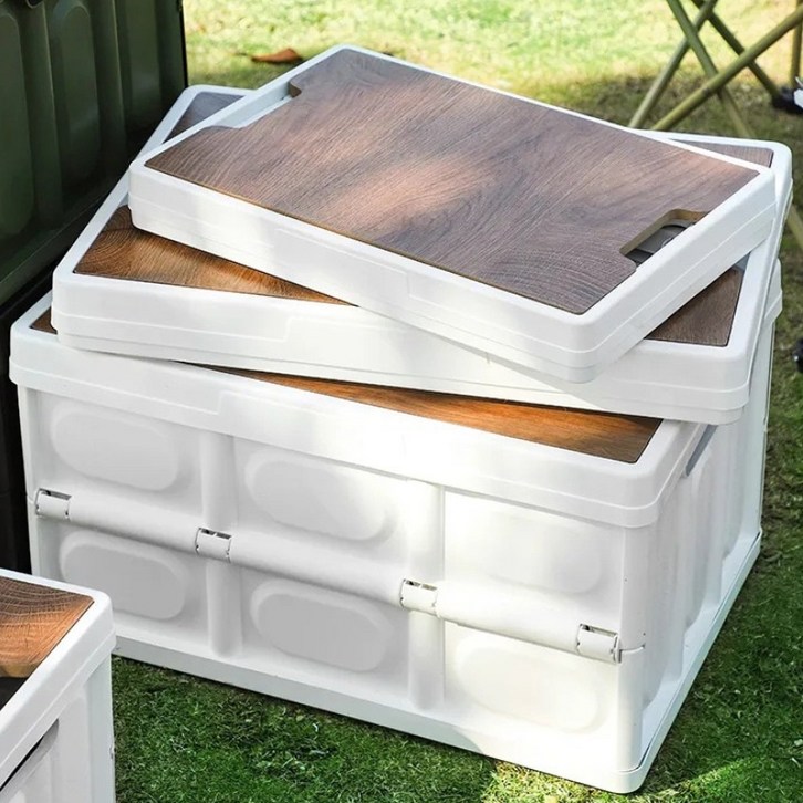 명신키키 캠핑테이블 수납정리함 캠핑폴딩박스테이블 상판, 화이트