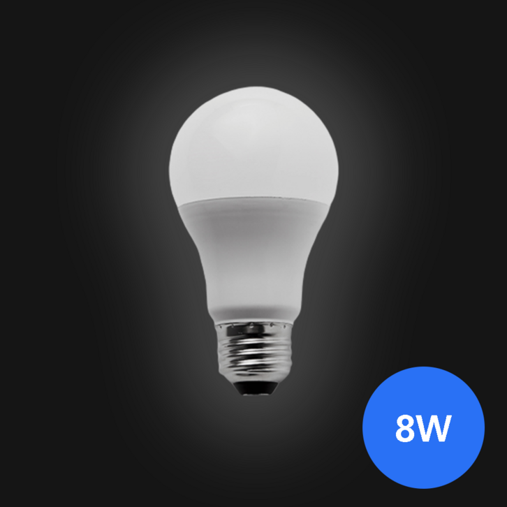 e26 소켓 LED 전구 8W 흰색빛,6500K, 주광색, 45개